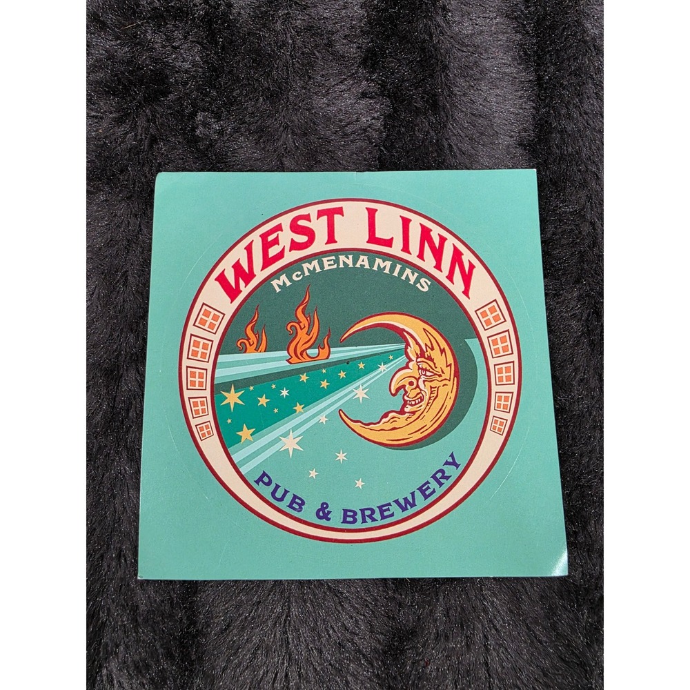 McMenamins West Linn Pub & Brewery Sticker Decal Oregon Craft Beer Art Teal